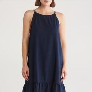 Vero Moda Navy Sleeveless Dress with Ruffle Hem
